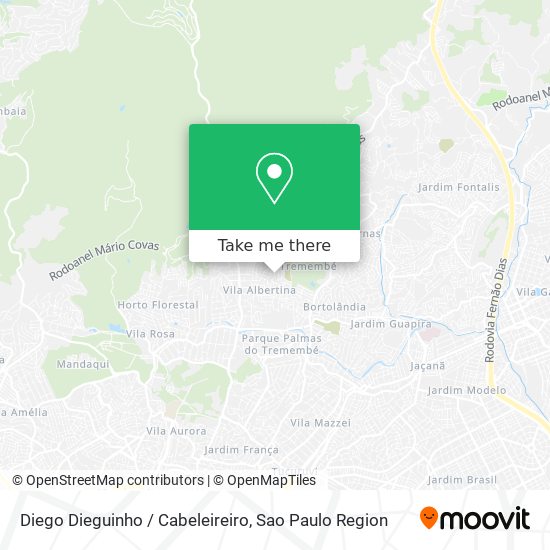 Mapa Diego Dieguinho / Cabeleireiro