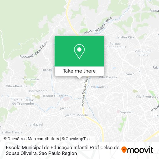 Mapa Escola Municipal de Educação Infantil Prof Celso de Sousa Oliveira