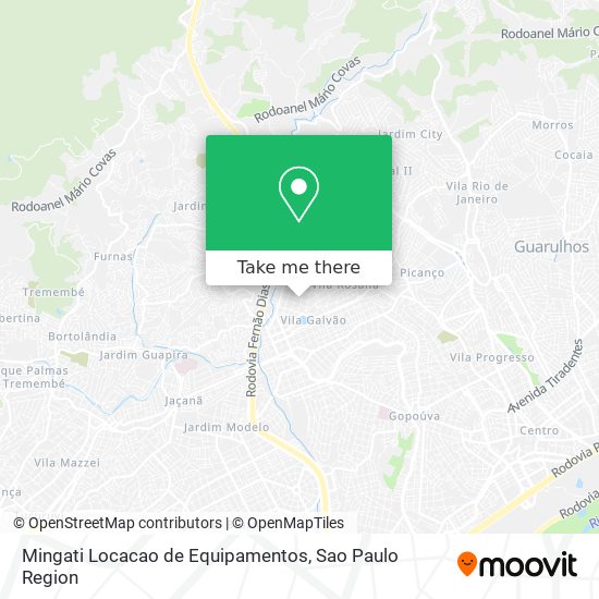 Mingati Locacao de Equipamentos map