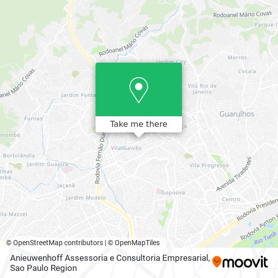 Mapa Anieuwenhoff Assessoria e Consultoria Empresarial