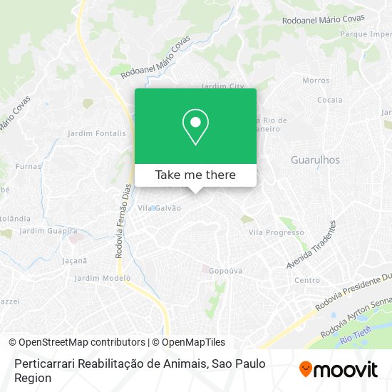 Mapa Perticarrari Reabilitação de Animais