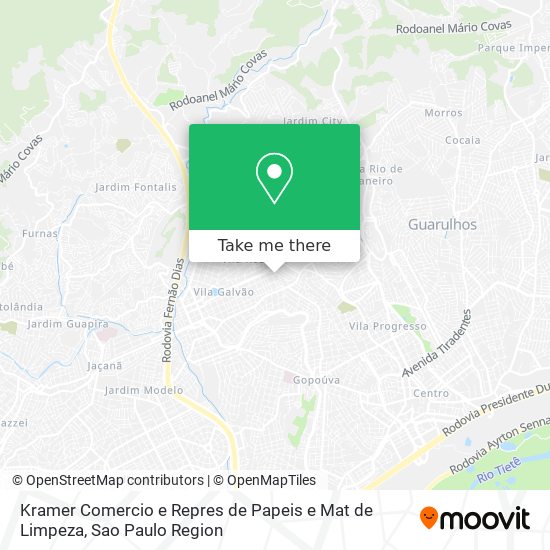 Mapa Kramer Comercio e Repres de Papeis e Mat de Limpeza