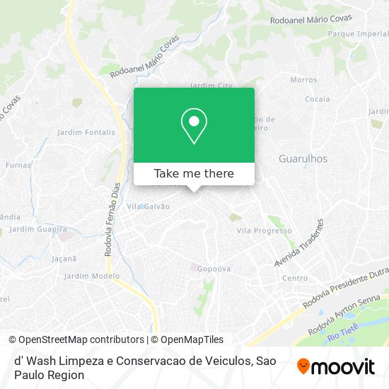 d' Wash Limpeza e Conservacao de Veiculos map