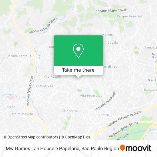 Mw Games Lan House e Papelaria map