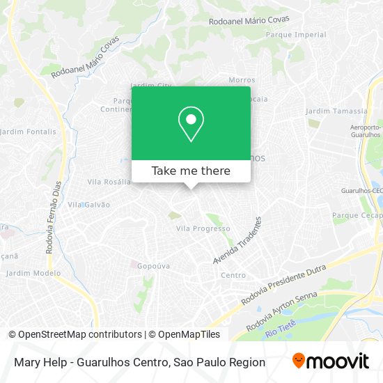 Mapa Mary Help - Guarulhos Centro