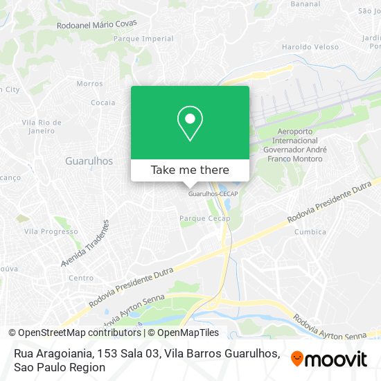 Rua Aragoiania, 153 Sala 03, Vila Barros Guarulhos map