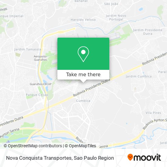 Nova Conquista Transportes map
