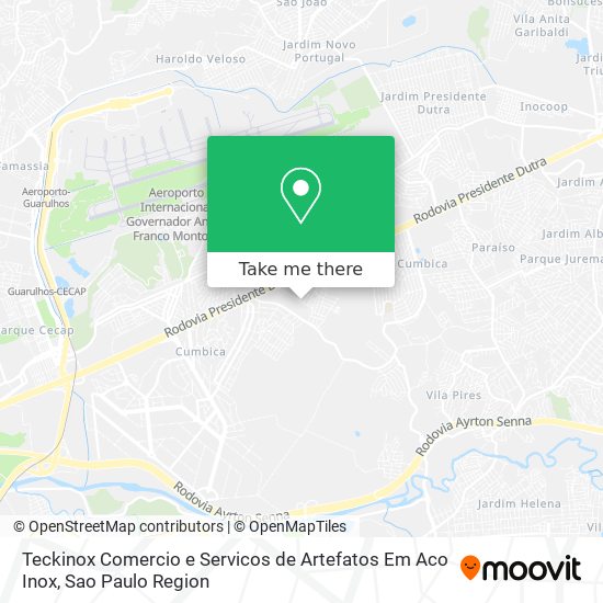 Teckinox Comercio e Servicos de Artefatos Em Aco Inox map