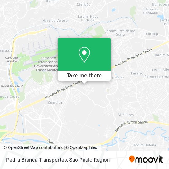 Pedra Branca Transportes map