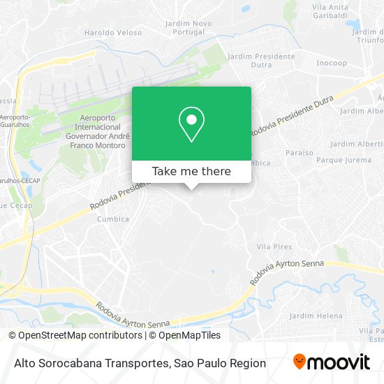 Alto Sorocabana Transportes map