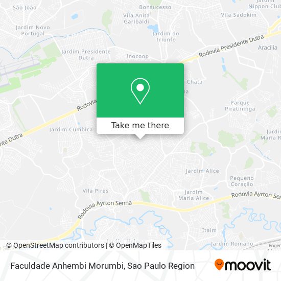 Mapa Faculdade Anhembi Morumbi