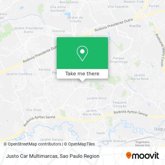 Justo Car Multimarcas map