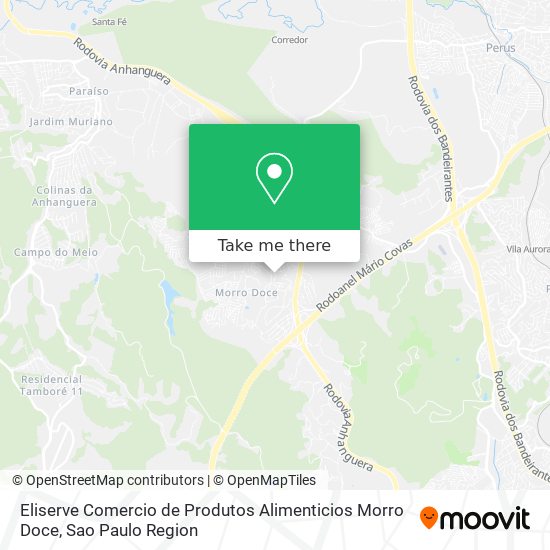 Mapa Eliserve Comercio de Produtos Alimenticios Morro Doce
