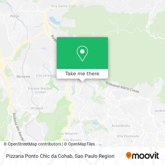 Mapa Pizzaria Ponto Chic da Cohab