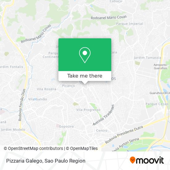 Mapa Pizzaria Galego