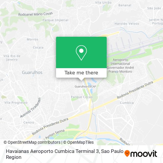 Havaianas Aeroporto Cumbica Terminal 3 map