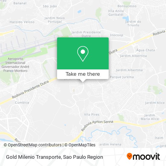 Gold Milenio Transporte map