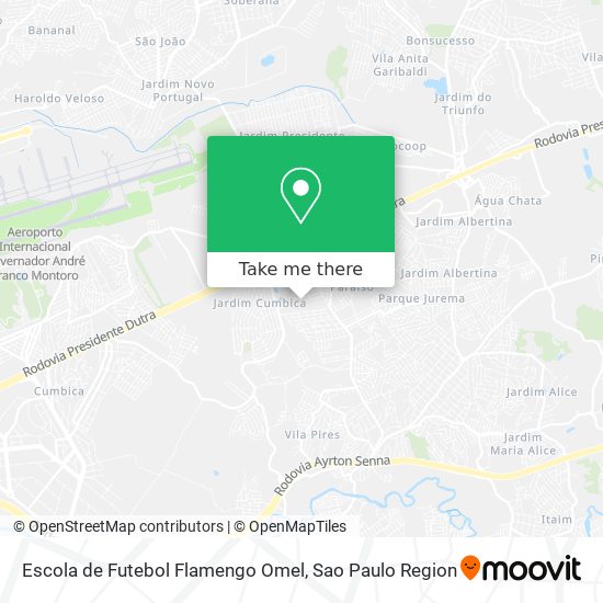 Escola de Futebol Flamengo Omel map