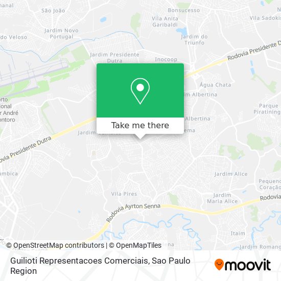 Guilioti Representacoes Comerciais map