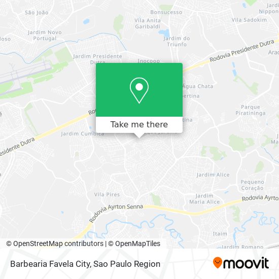 Barbearia Favela City map