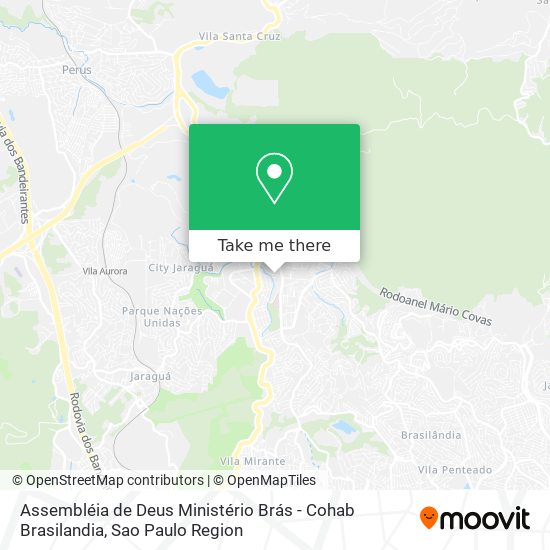 Assembléia de Deus Ministério Brás - Cohab Brasilandia map