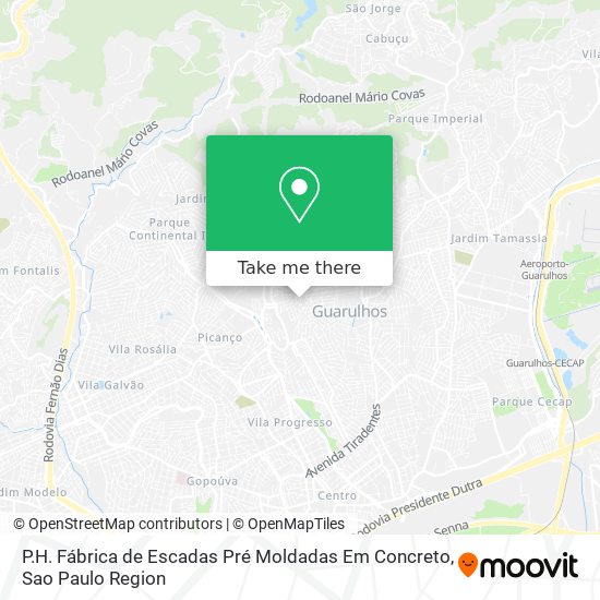 P.H. Fábrica de Escadas Pré Moldadas Em Concreto map