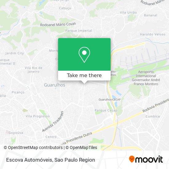 Escova Automóveis map