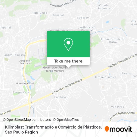 Kilimplast Transformação e Comércio de Plásticos map