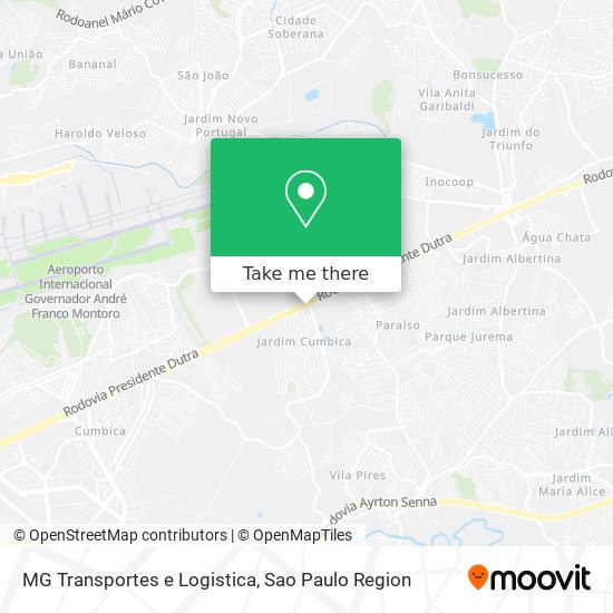 MG Transportes e Logistica map