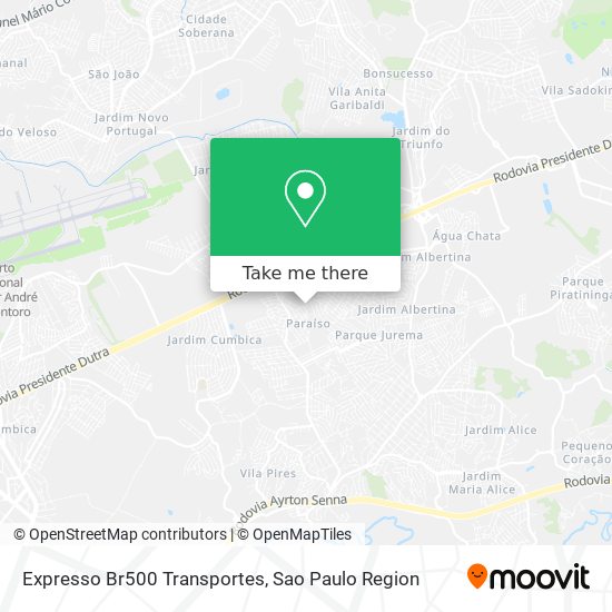 Expresso Br500 Transportes map