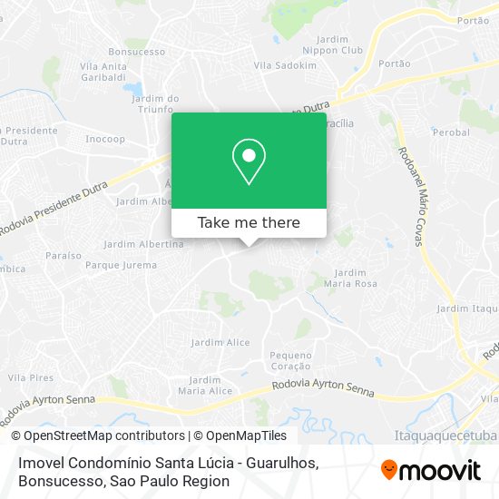 Imovel Condomínio Santa Lúcia - Guarulhos, Bonsucesso map