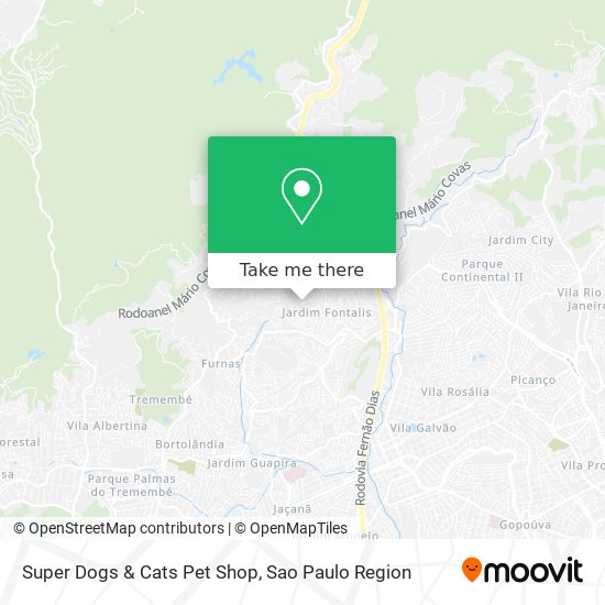 Mapa Super Dogs & Cats Pet Shop