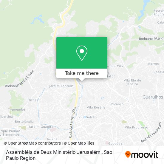 Mapa Assembléia de Deus Ministério Jerusalém.