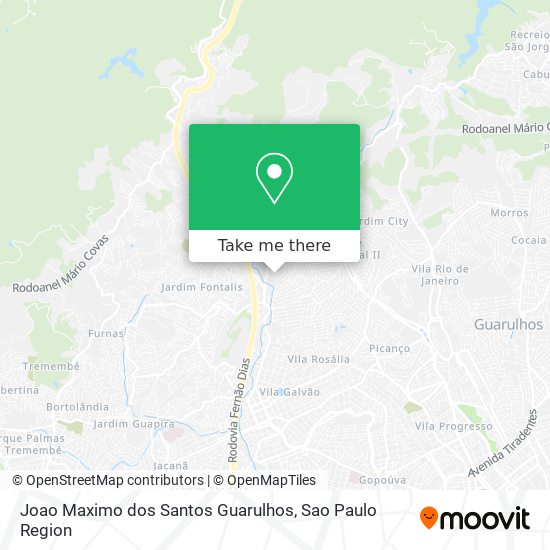 Mapa Joao Maximo dos Santos Guarulhos
