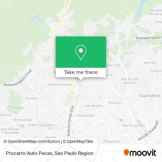 Procarro Auto Pecas map