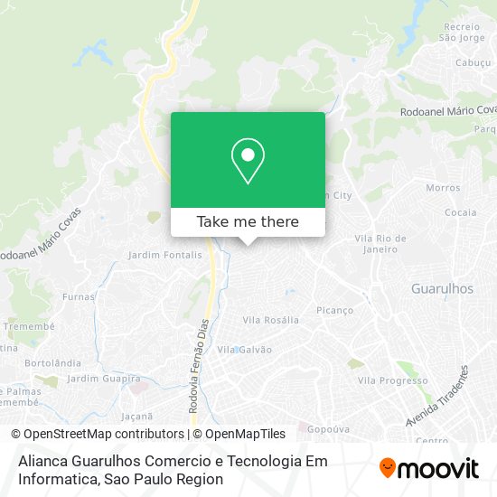 Alianca Guarulhos Comercio e Tecnologia Em Informatica map