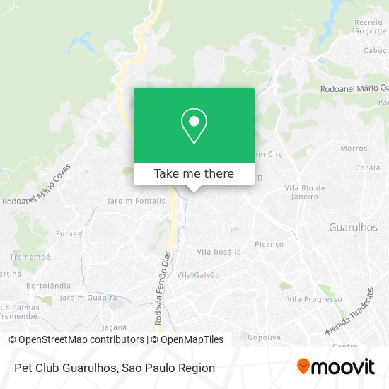 Pet Club Guarulhos map