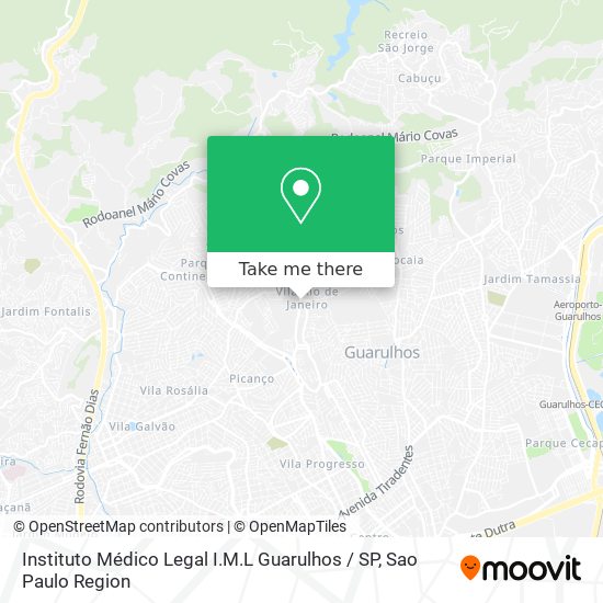 Instituto Médico Legal I.M.L Guarulhos / SP map
