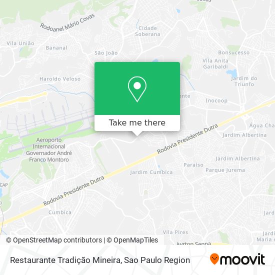 Mapa Restaurante Tradição Mineira