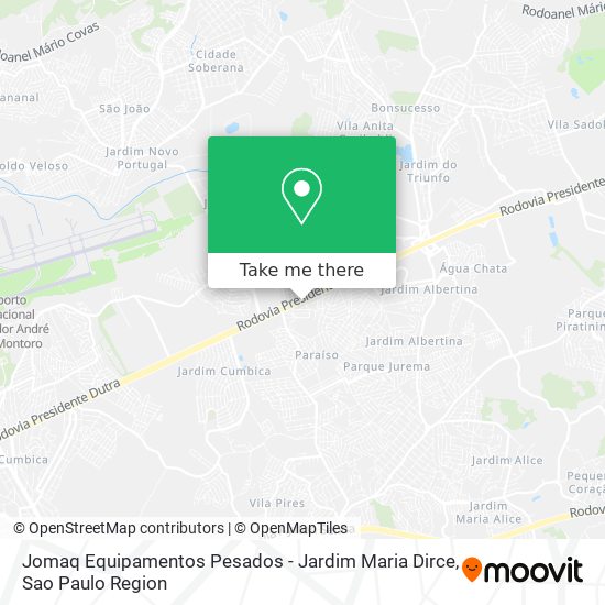 Mapa Jomaq Equipamentos Pesados - Jardim Maria Dirce