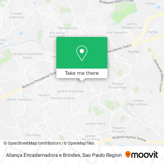 Aliança Encadernadora e Brindes map