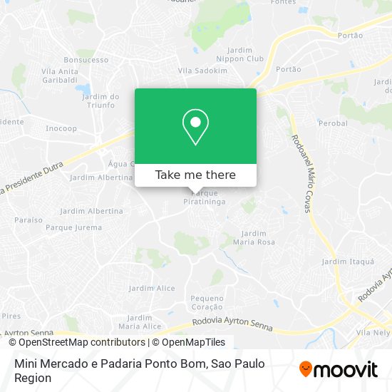 Mapa Mini Mercado e Padaria Ponto Bom