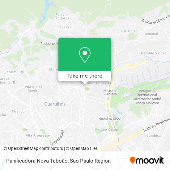 Panificadora Nova Taboão map