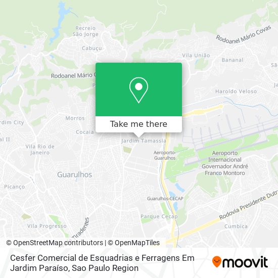 Cesfer Comercial de Esquadrias e Ferragens Em Jardim Paraíso map