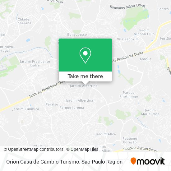 Orion Casa de Câmbio Turismo map