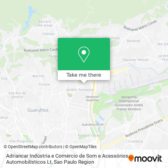 Mapa Adriancar Indústria e Comércio de Som e Acessórios Automobilísticos Lt