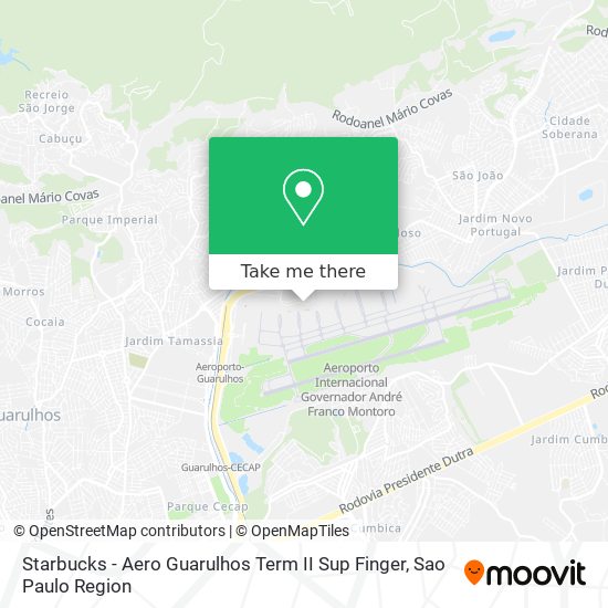 Mapa Starbucks - Aero Guarulhos Term II Sup Finger