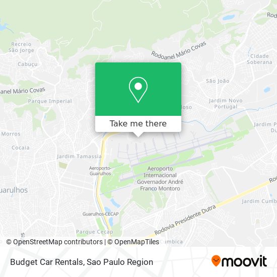 Mapa Budget Car Rentals