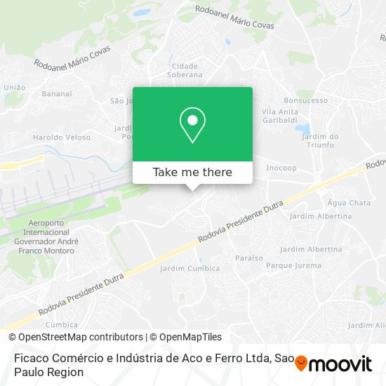 Mapa Ficaco Comércio e Indústria de Aco e Ferro Ltda