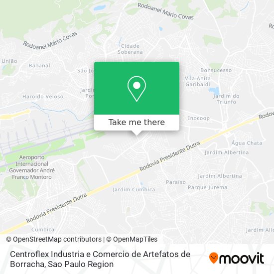 Centroflex Industria e Comercio de Artefatos de Borracha map